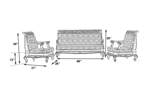 METTO-SOFA  B/T  SET 0012 -3+1+1 - Image 6