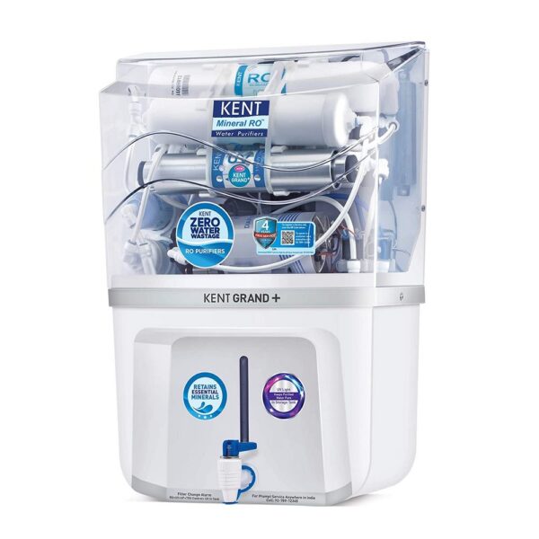 KENT Grand+ ZWW 9 LTR Mineral RO+UV+UF+TDS Control + UV in Tank ( KENTWP-GRANDPLUS , White )