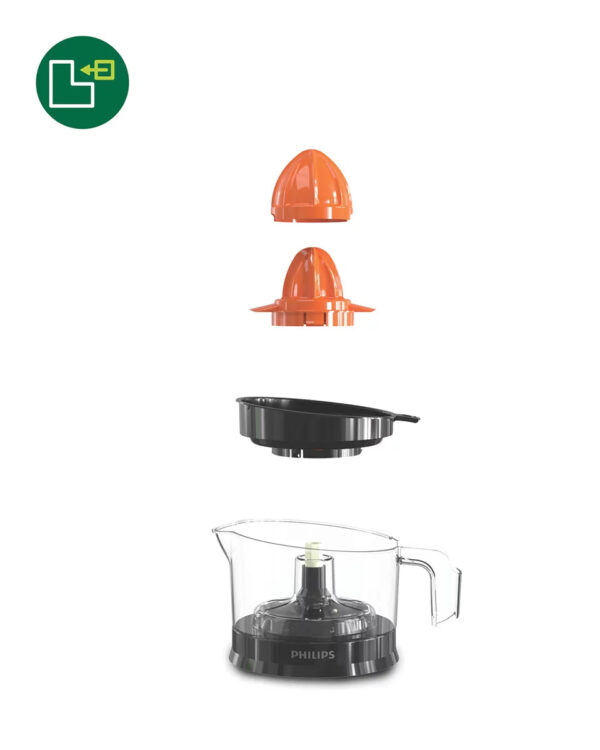 Philips Citrus Press Juicer HR2777/00, 0.5 Litre, 2 Sized Cones for different size fruit - Image 2