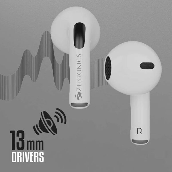 ZEBRONICS ZEB-SOUND BOMB 3 TWS earbuds with Bluetooth v5.2, up to 12H backup Bluetooth Headset  (Black, True Wireless) - Image 9