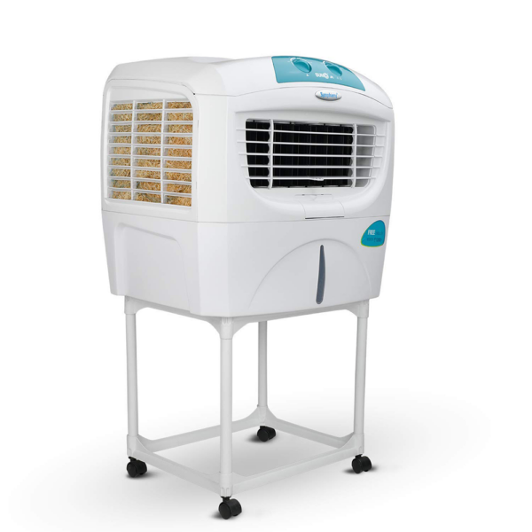 Symphony Sumo Jr. Portable Desert Air Cooler 45-litres with Trolley, Powerful Blower, 3-Side Cooling Pads, Automatic Vertical Swing