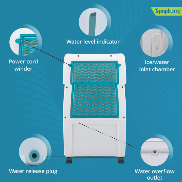 Symphony Touch 35 Personal Air Cooler 35-litres with Remote, Digital Touchscreen, Voice Assist, Multistage Air Purification, Mosquito Repellent - Image 6