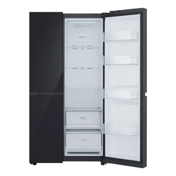 LG 650 Litres 3 Star Frost Free Side by Side Refrigerator with Smart Inverter Compressor (GLB257DBM3, Black Mirror) - Image 15