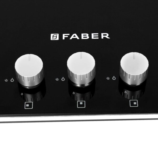 Faber 75 cm Hob, 3 Burner, Auto Ignition (HOB HTG 753 CRS BR CI) Black - Image 5