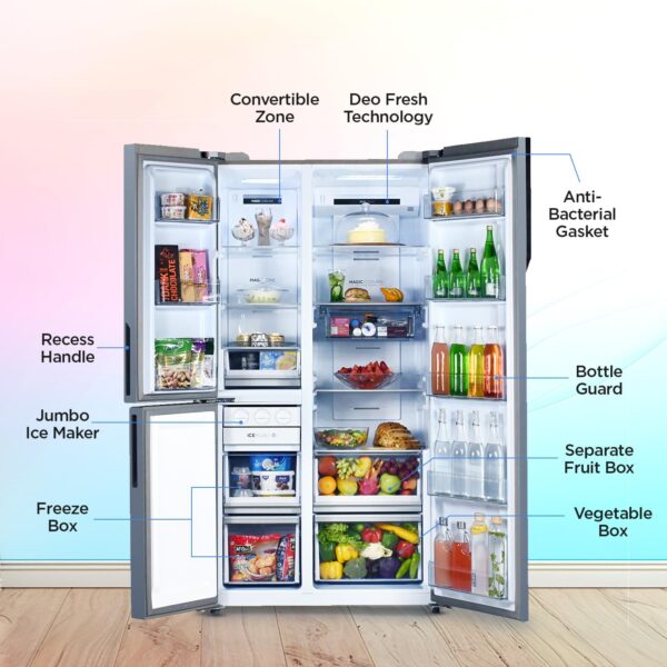 Haier 598L, 3-Star, Vogue 83% Convertible Fridge Space, Expert Inverter Side by Side Refrigerator - Image 5