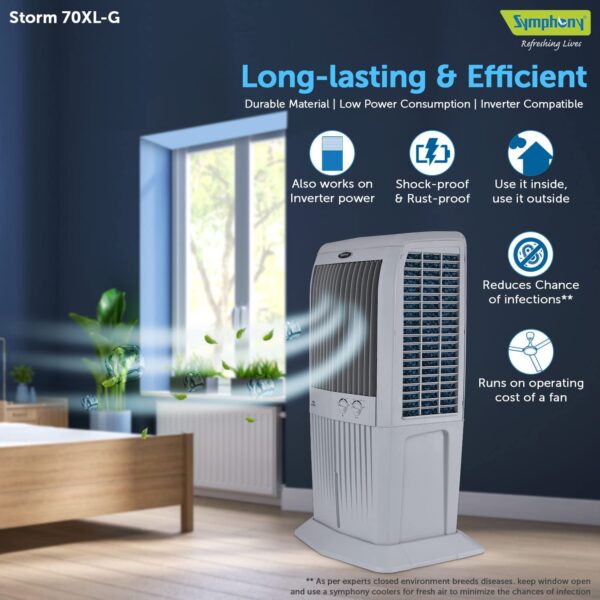 Symphony Storm 70 XL Desert Air Cooler For Home with Honeycomb Pads - Image 5