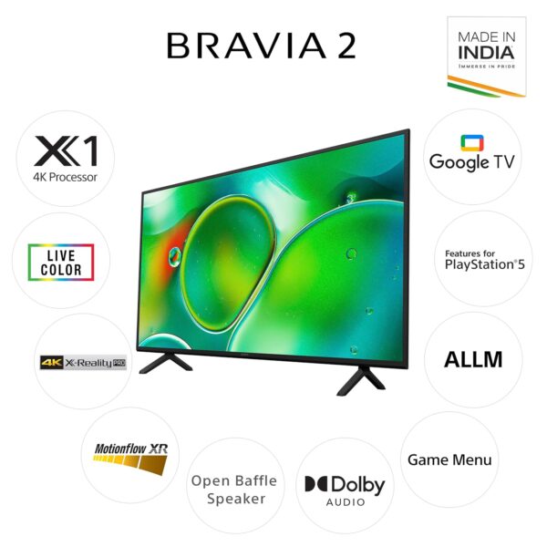 Sony 139 cm (55 inches) BRAVIA 2 4K Ultra HD Smart LED Google TV K-55S25 (Black) - Image 3