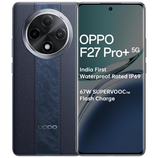 OPPO F27 Pro+ 5G (Midnight Navy, 8GB RAM, 128GB Storage) | 6.7" FHD+ AMOLED Toughest 3D Curved Display