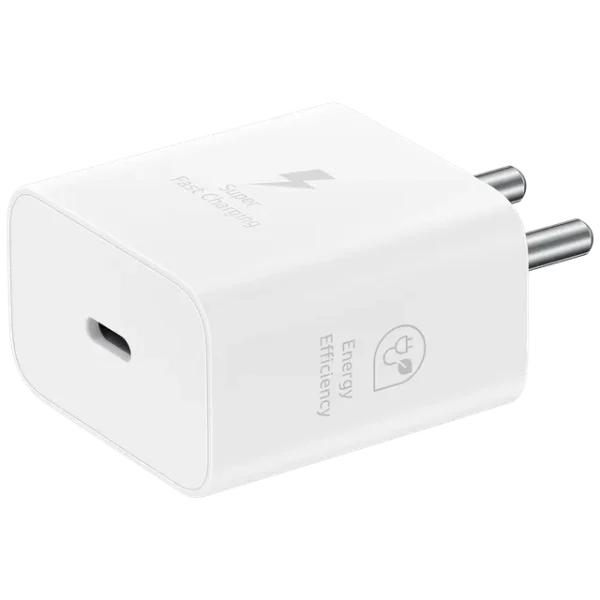 SAMSUNG 25W Type C Fast Charger (Adapter Only, Support PD 3.0 PPS, White)