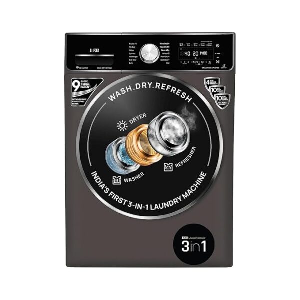 IFB LaundriMagic 8.5 KG (Wash)/ 6.5 KG (Dry)/ 2.5 KG (Refresh) 5 Star Inverter 3in1 Washer Dryer Refreshe ((Executive ZXM, Mocha))