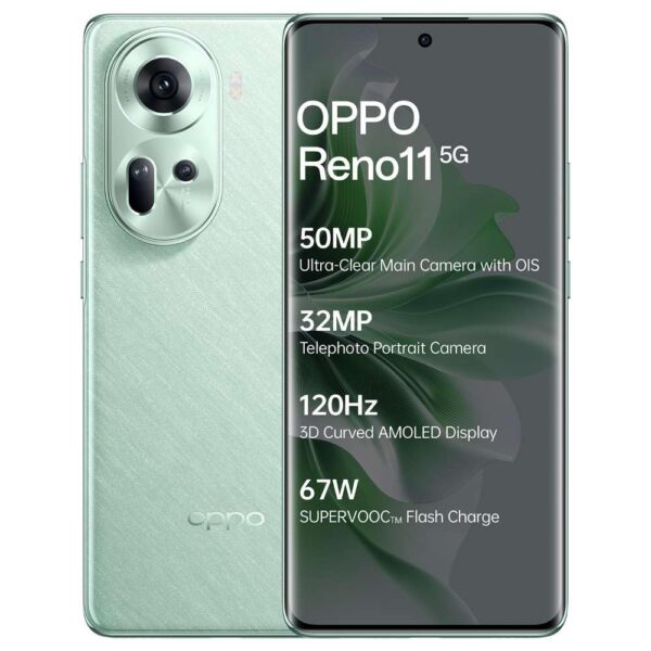 Oppo reno 11 5G (Wave green,128 GB) (8 GB RAM)