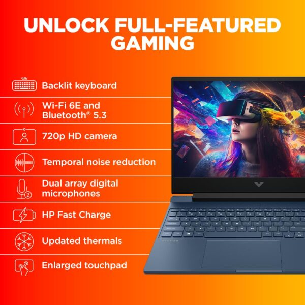 HP Victus Gaming Laptop, AMD Ryzen 5 5600H, AMD 4GB Radeon RX 6500M Graphics, 15.6-inch (39.6 cm), FHD, IPS, 8GB DDR4, 512GB SSD, - Image 6