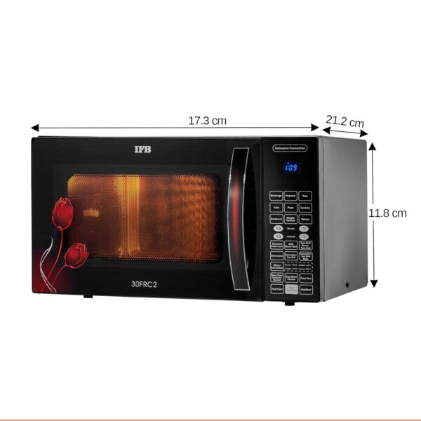 IFB 30 L Convection Microwave Oven (30FRC2, Floral Pattern) (Black), STANDARD - Image 7