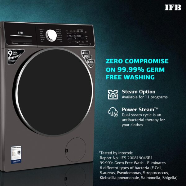 IFB LaundriMagic 8.5 KG (Wash)/ 6.5 KG (Dry)/ 2.5 KG (Refresh) 5 Star Inverter 3in1 Washer Dryer Refreshe ((Executive ZXM, Mocha)) - Image 2