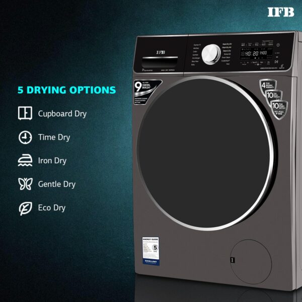 IFB LaundriMagic 8.5 KG (Wash)/ 6.5 KG (Dry)/ 2.5 KG (Refresh) 5 Star Inverter 3in1 Washer Dryer Refreshe ((Executive ZXM, Mocha)) - Image 5