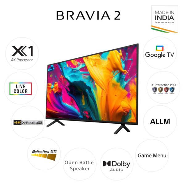 Sony BRAVIA 2 Series 126 cm (50 inches) 4K Ultra HD Smart LED Google TV K-50S20B (Black) - Image 3