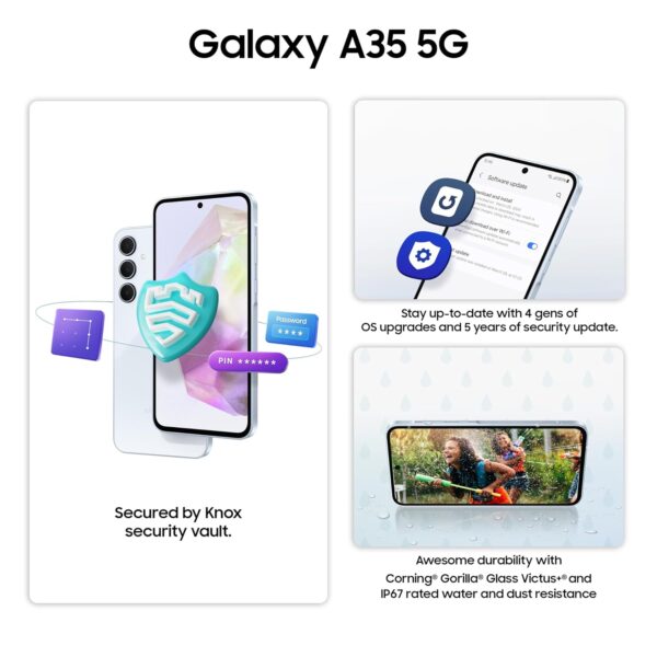 Samsung Galaxy A35 5G (Awesome Ice blue, 8GB RAM, 256GB Storage) - Image 3