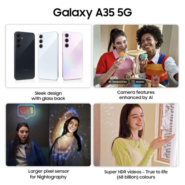 Samsung Galaxy A35 5G (Awesome Ice blue, 8GB RAM, 256GB Storage) - Image 2