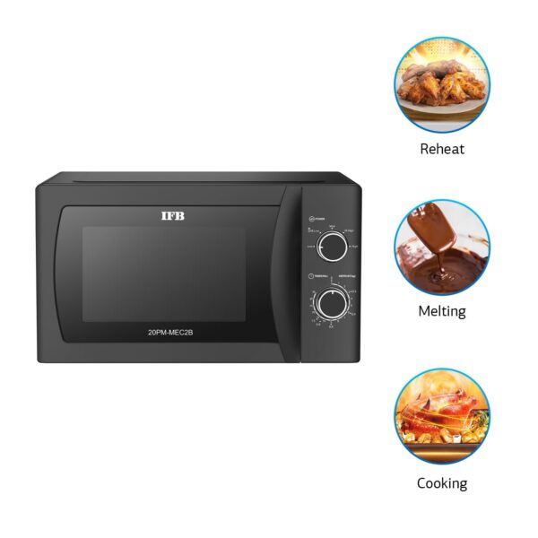 IFB 20 Litre Solo Microwave Oven (20PM-MEC2B, Mechanical Knob,Black) - Image 3