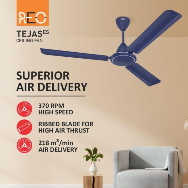 Havells 1200mm Tejas ES Ceiling Fan | High Speed, High Air Delivery - Image 2