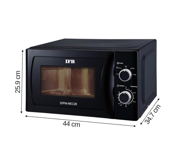 IFB 20 Litre Solo Microwave Oven (20PM-MEC2B, Mechanical Knob,Black) - Image 6