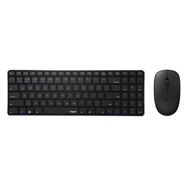 Rapoo 9300m Multi-Device Bluetooth + 2.4Ghz Wireless Keyboard and Mouse Set Ultra Slim Design - Image 4