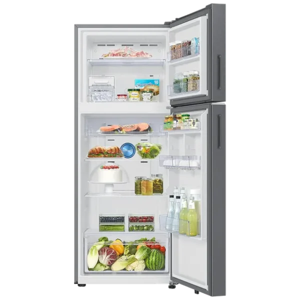 SAMSUNG 419 Litres 2 Star Frost Free Double Door Smart Wifi Enabled Refrigerator with AI Energy Mode (RT45DG6A2BSLHL, Real Stainless) - Image 3