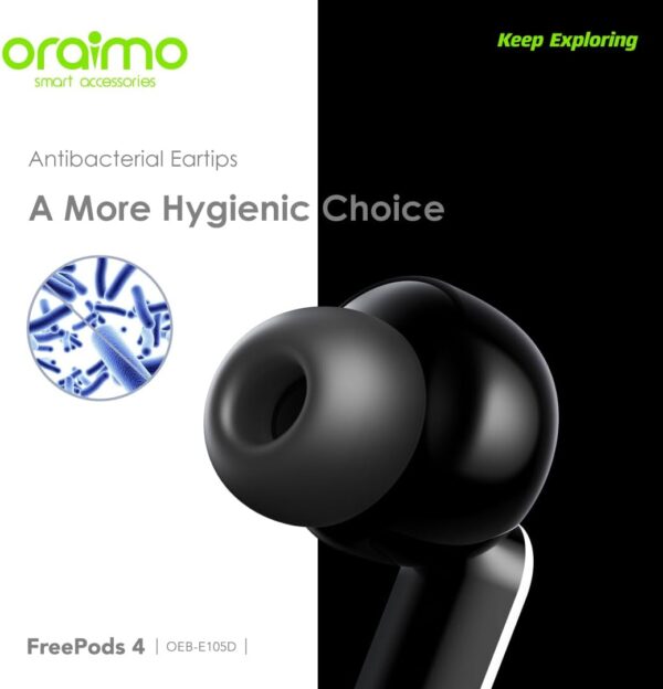 Oraimo Free pods 4 OEB-E105D Active Noise Cancellation+IPX5 Waterproof - Image 6