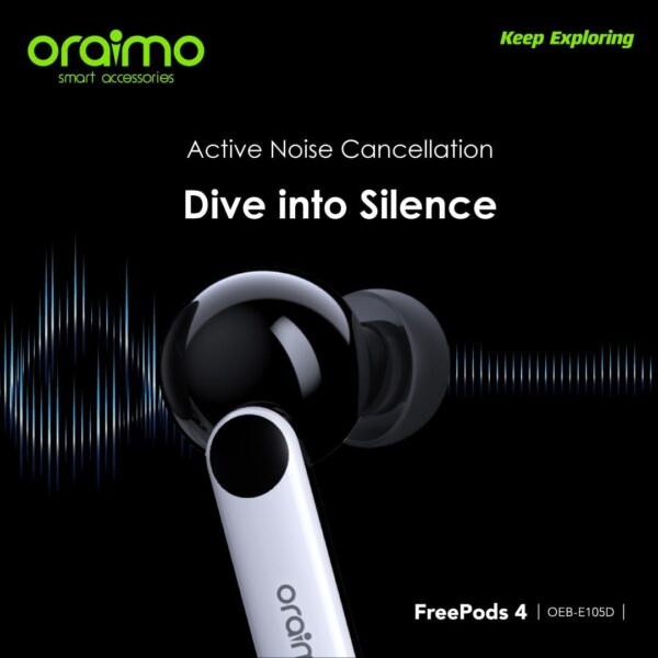 Oraimo Free pods 4 OEB-E105D Active Noise Cancellation+IPX5 Waterproof - Image 7