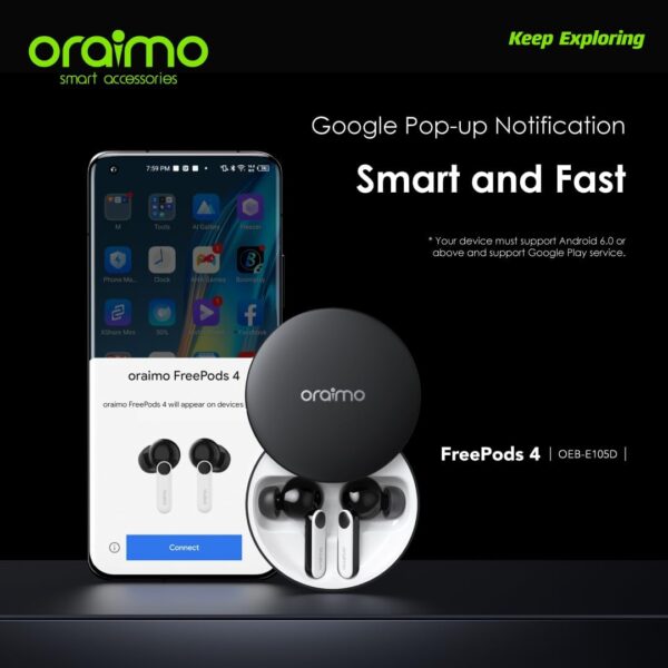 Oraimo Free pods 4 OEB-E105D Active Noise Cancellation+IPX5 Waterproof - Image 8