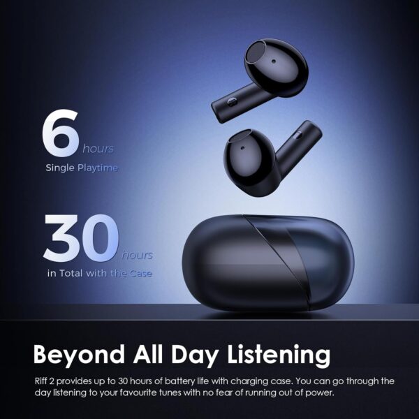 Oraimo Riff 2 TWS Earbuds with ENC Quad Mic,30Hr Playtime,Custom EQ Modes,IPX4,BT 5.3 Bluetooth Headset - Image 3