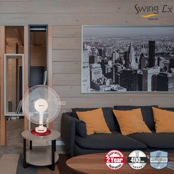 Havells Swing Lx 400mm Table Fan (Cherry) - Image 7