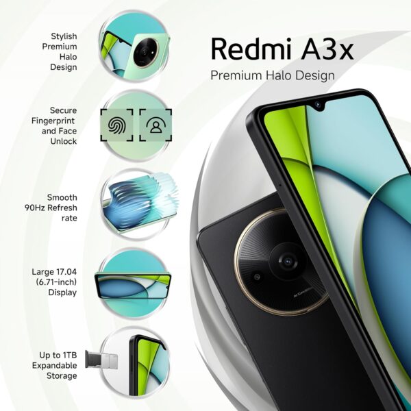 Redmi A3X (Midnight Black, 3GB RAM, 64GB Storage) - Image 2