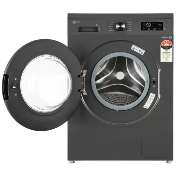 LG 8KG Front Load Washing Machine, Inverter Direct Drive, Middle Black - Image 2